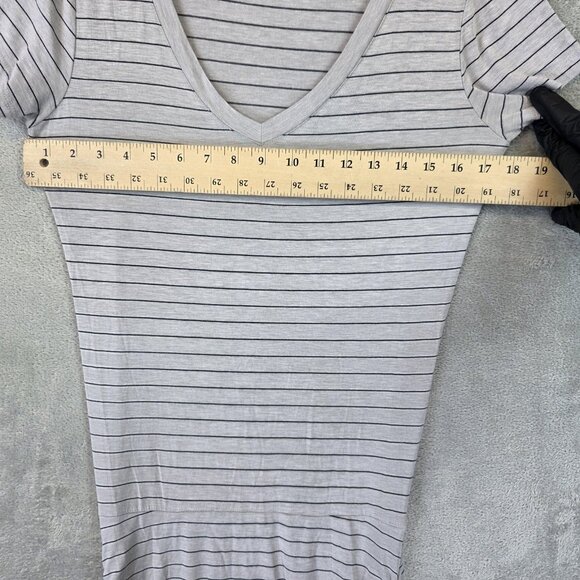 prAna Dress Womens Small Striped Ruched Stretch Short Sleeve Casual W31180370 - Picture 4 of 10